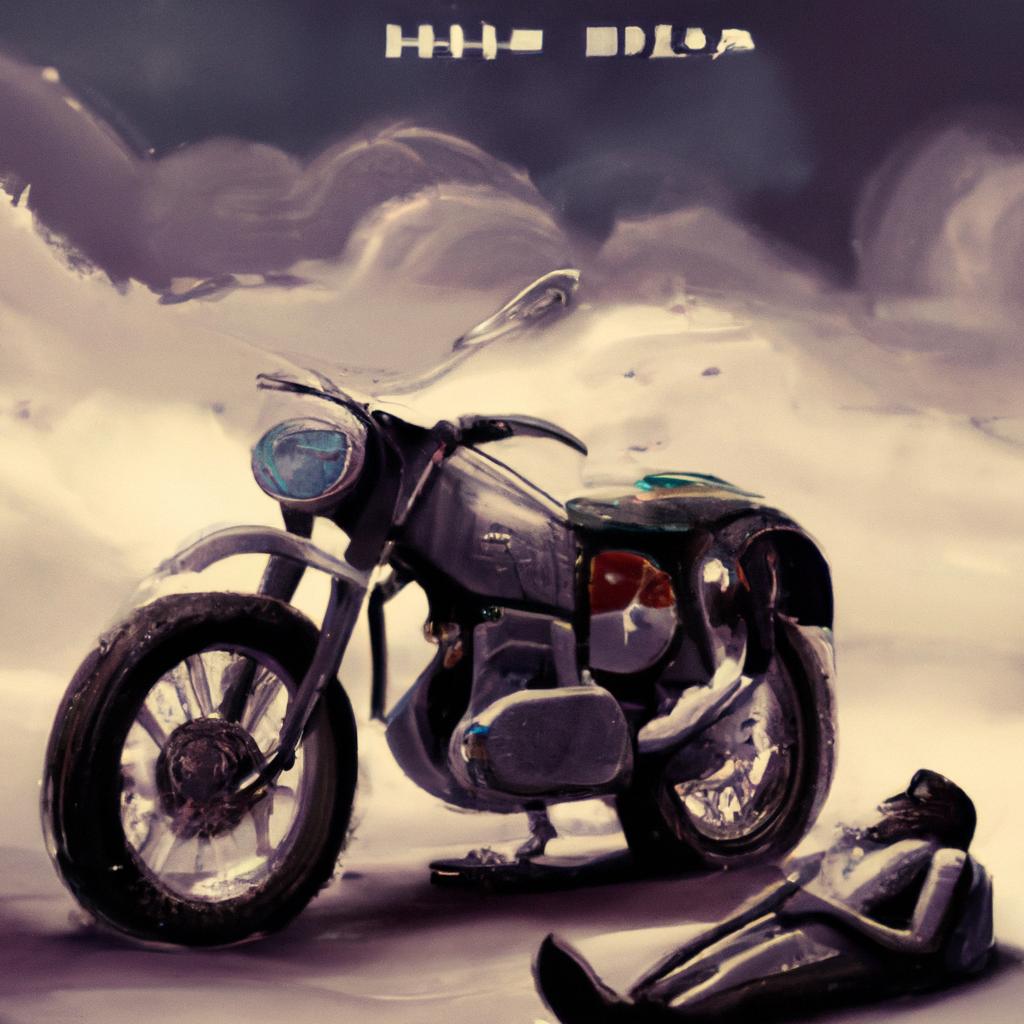 Imagem de capa do post "Sonhar com Moto Velha: Descubra o Significado Escondido!" com um desenho digital