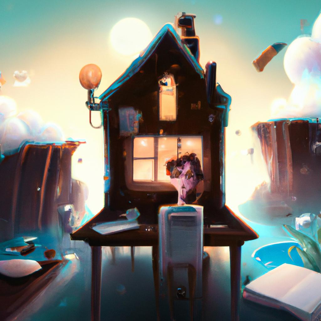 Imagem de capa do post "Descubra o Significado de Sonhar com Mudanças de Casa!" com um desenho digital