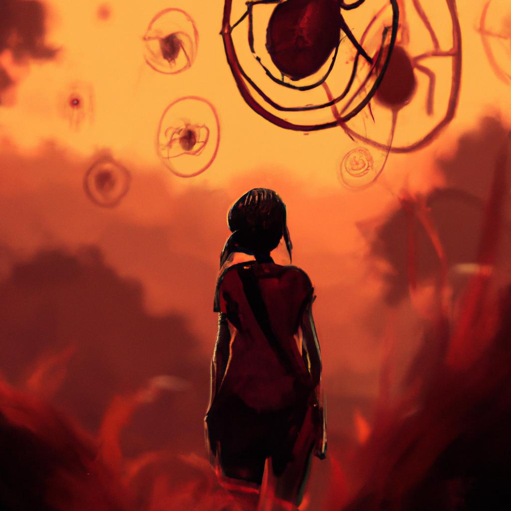 Imagem de capa do post Sonhar com Muita Aranha: O Que Significa? com um desenho digital