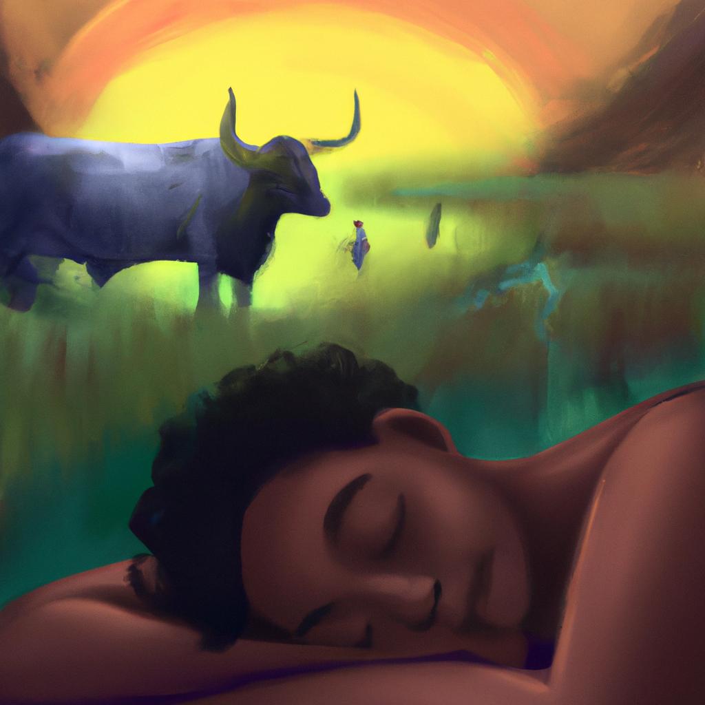 Imagem de capa do post "Descubra o Que Significa Sonhar Com Muita Carne de Boi!" com um desenho digital