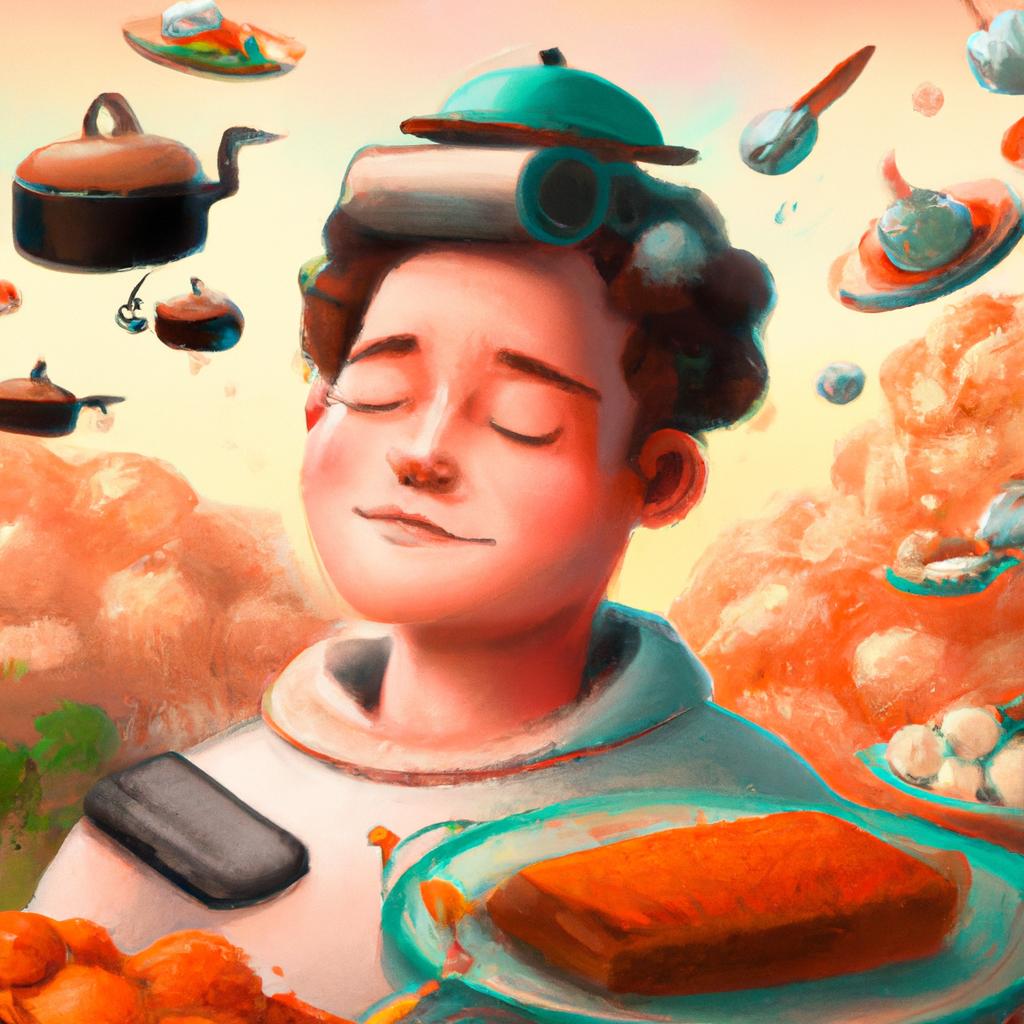 Imagem de capa do post "Sonhar Com Muita Comida: Descubra Seu Significado Aqui!" com um desenho digital