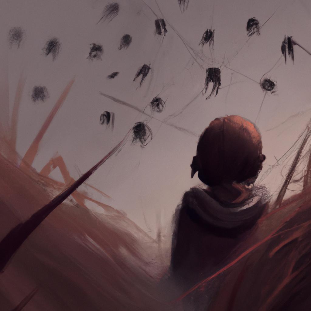 Imagem de capa do post "Sonhar com Aranhas Pequenas: Descubra o Significado!" com um desenho digital