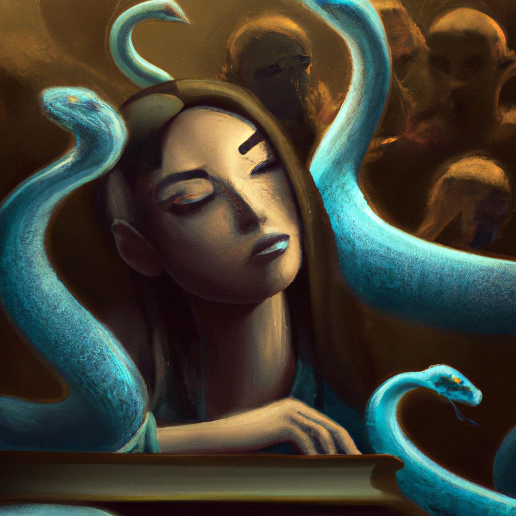 Imagem de capa do post "Descubra o Significado de 'Sonhar com Muitas Cobras' no Livro dos Sonhos!" com um desenho digital