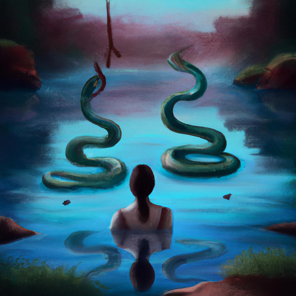 sonhar com muitas cobras na agua2