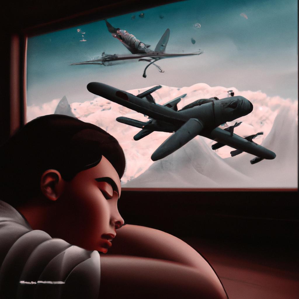 Imagem de capa do post "Sonhar com Muito Avião: Descubra o Significado dos Seus Sonhos!" com um desenho digital