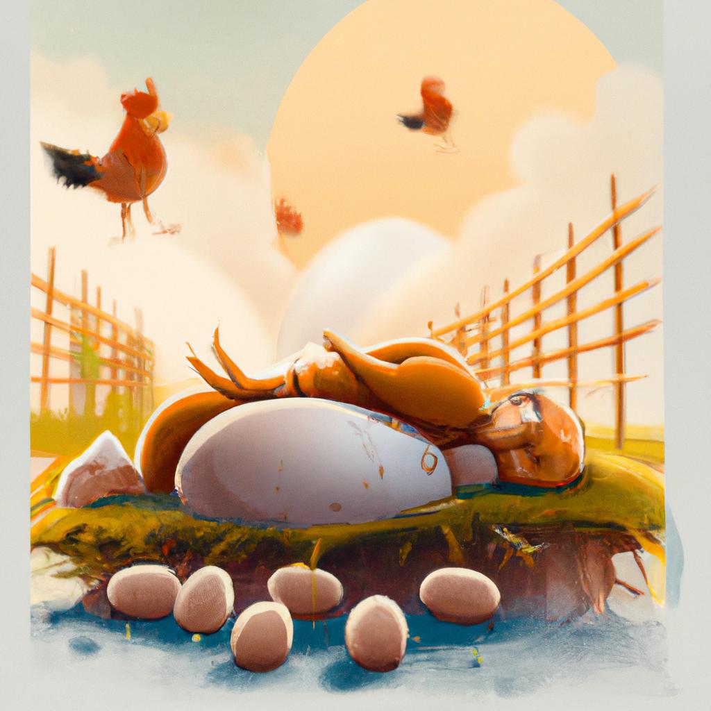 Imagem de capa do post "Descubra o Significado de Sonhar com Muito Ovo de Galinha!" com um desenho digital