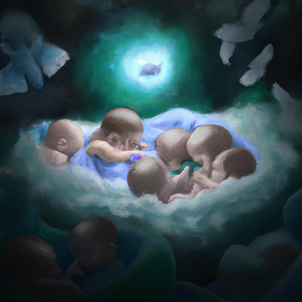 Imagem de capa do post "Sonhar com Muitos Bêbes Juntos: Descubra o Significado!" com um desenho digital