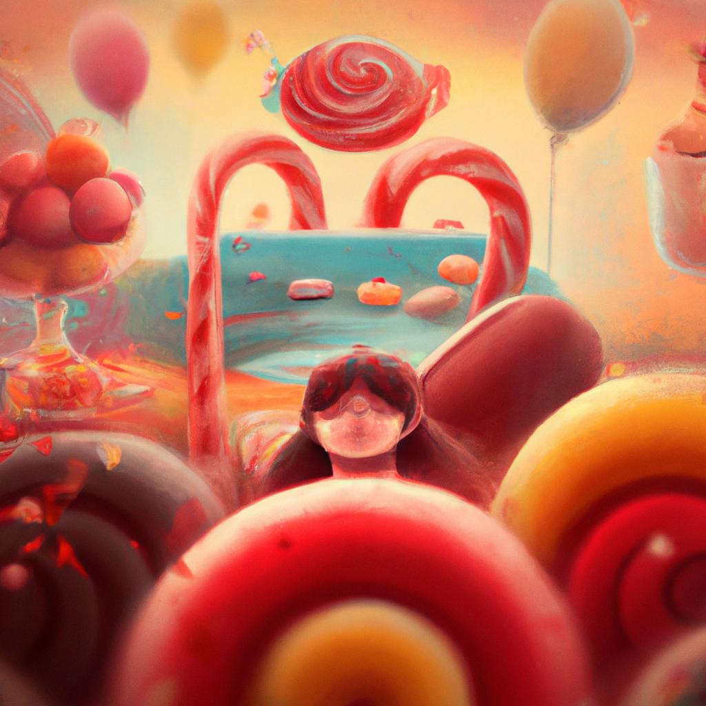 Imagem de capa do post "Descubra o que Significa Sonhar com Muitos Doces!" com um desenho digital
