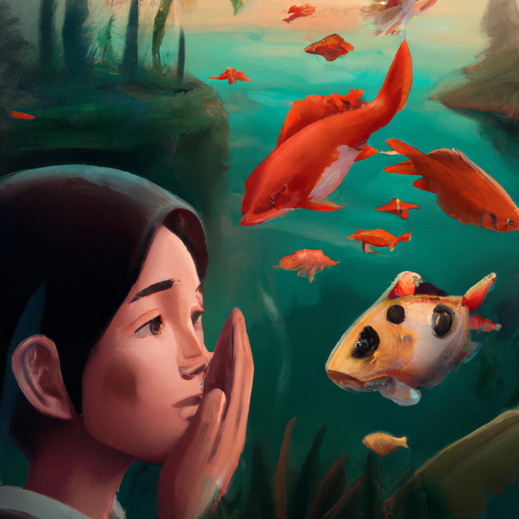 Imagem de capa do post Sonhar com Muitos Peixes Vivos: Descubra o Significado! com um desenho digital