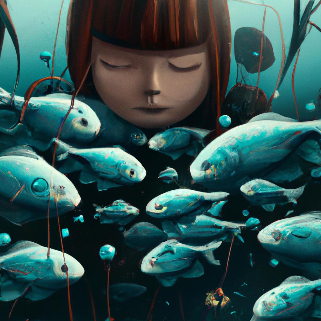 Imagem de capa do post Sonhar com Muitos Peixes: Surpreenda-se com o Significado com um desenho digital