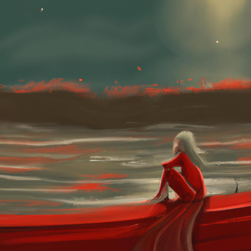 Imagem de capa do post "Sonhar com Mulher de Vermelho: Descubra o Significado!" com um desenho digital