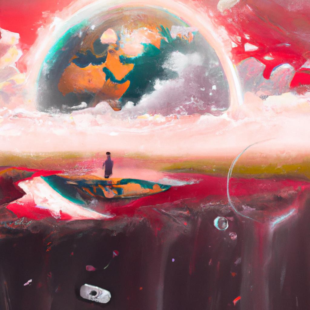 Imagem de capa do post "Sonhar com Mundo Acabando: O Significado Revelado!" com um desenho digital