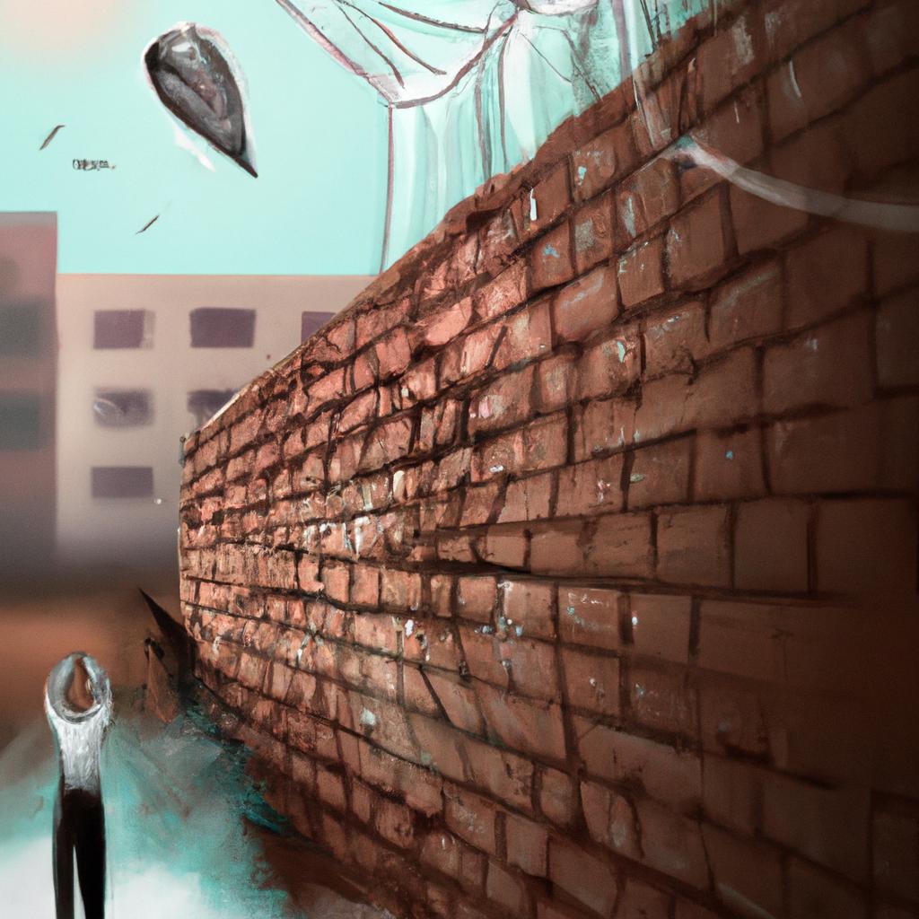 Imagem de capa do post "Sonhar com Muro Caindo: Descubra o Significado do Seu Sonho!" com um desenho digital