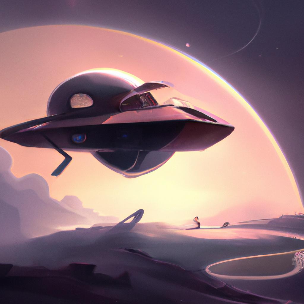 Imagem de capa do post "Descubra o Significado de Sonhar com Nave Espacial!" com um desenho digital