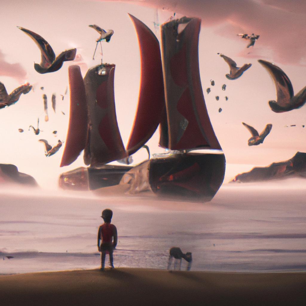Imagem de capa do post "Sonhar com Navios: O Que Significa Esse Sonho? Descubra!" com um desenho digital