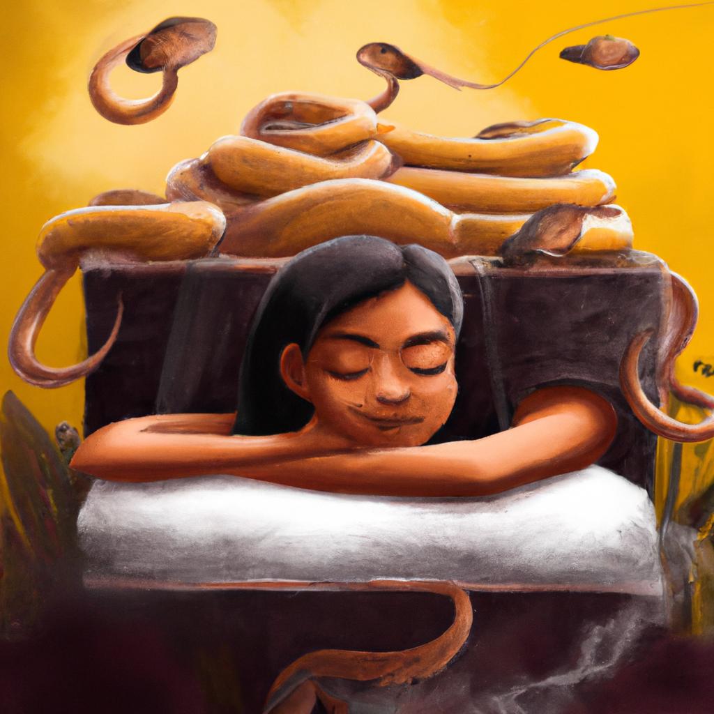 Imagem de capa do post "Sonhar com Ninho de Cobras: Entenda o Significado!" com um desenho digital