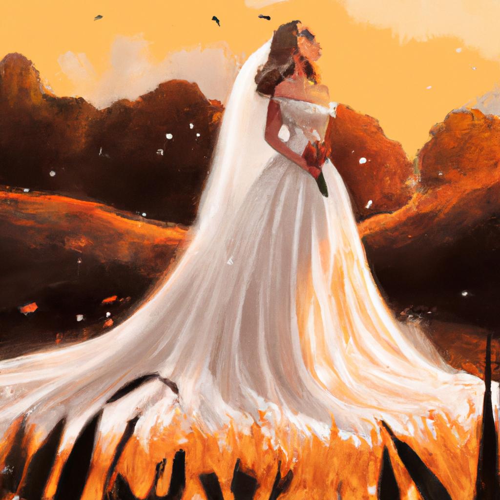 Imagem de capa do post "Descubra o Significado de Sonhar com Noivas: Segredos Revelados!" com um desenho digital