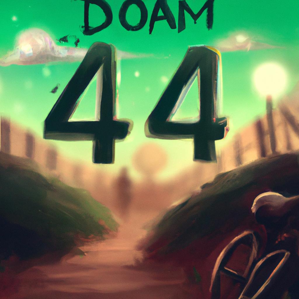 Imagem de capa do post "O Significado de Sonhar com o Número 44 Revelado!" com um desenho digital