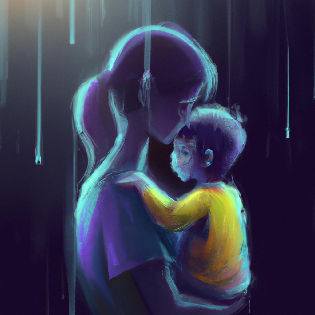 Imagem de capa do post "Sonhar com o Filho Chorando: Descubra o Significado!" com um desenho digital