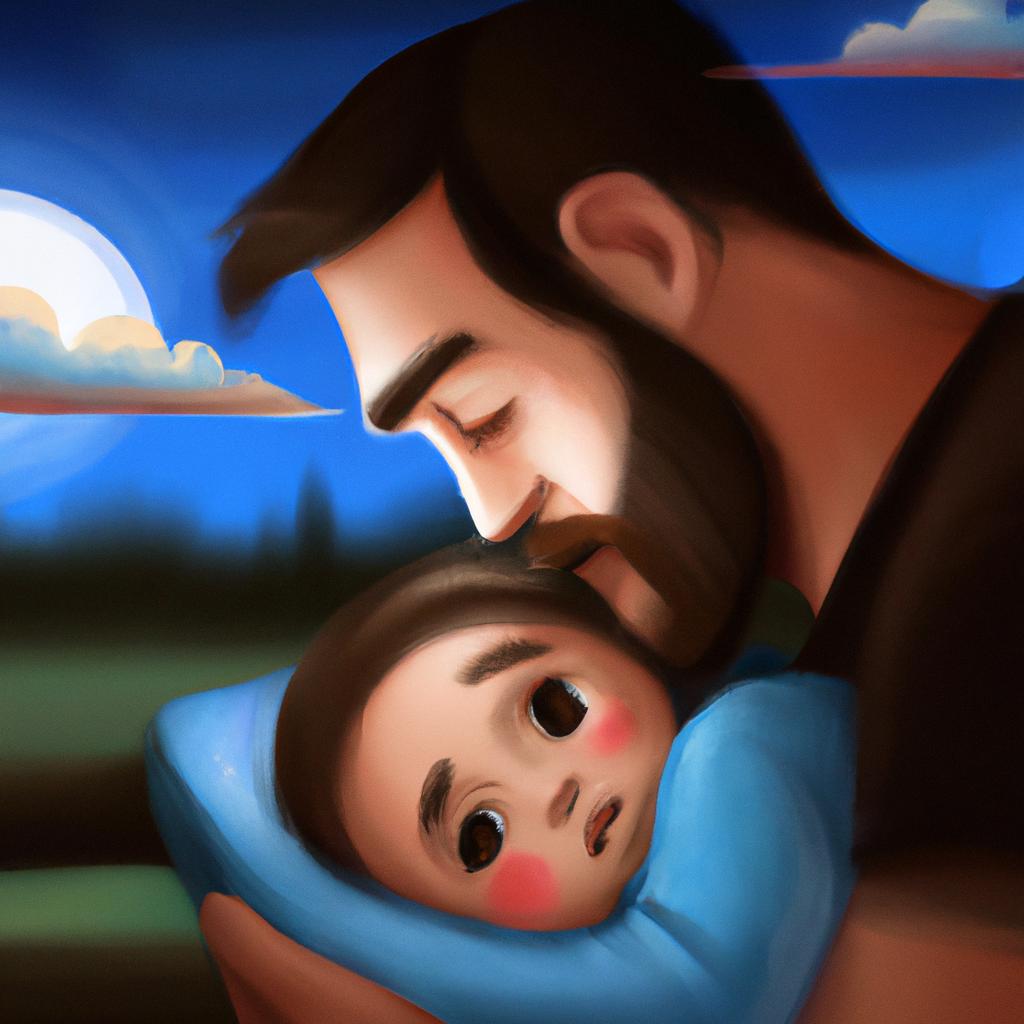 Imagem de capa do post "Descubra o Que Significa Sonhar com o Pai do Seu Filho!" com um desenho digital