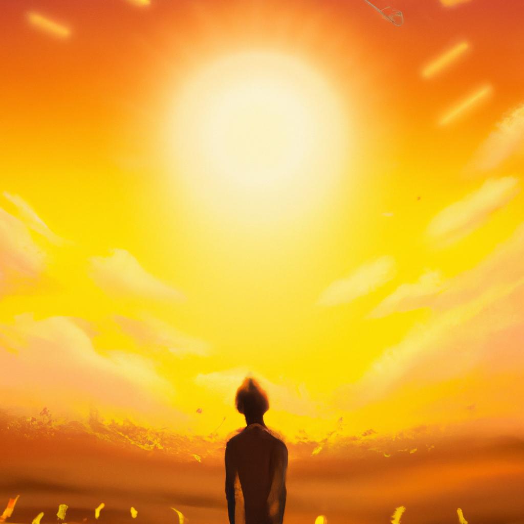 Imagem de capa do post "Descubra o Que Significa Sonhar com o Sol!" com um desenho digital