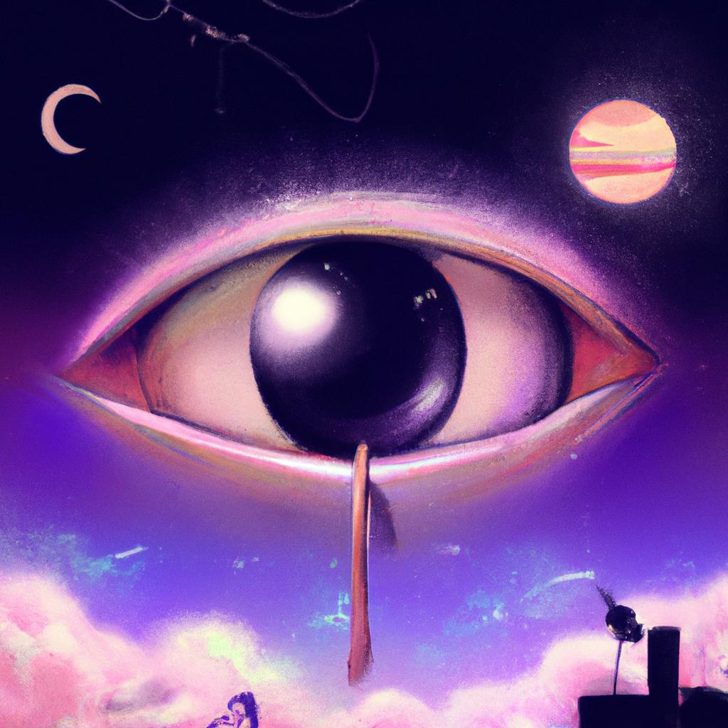 Imagem de capa do post "Descubra o Que Significa Sonhar com Olho Inchado!" com um desenho digital
