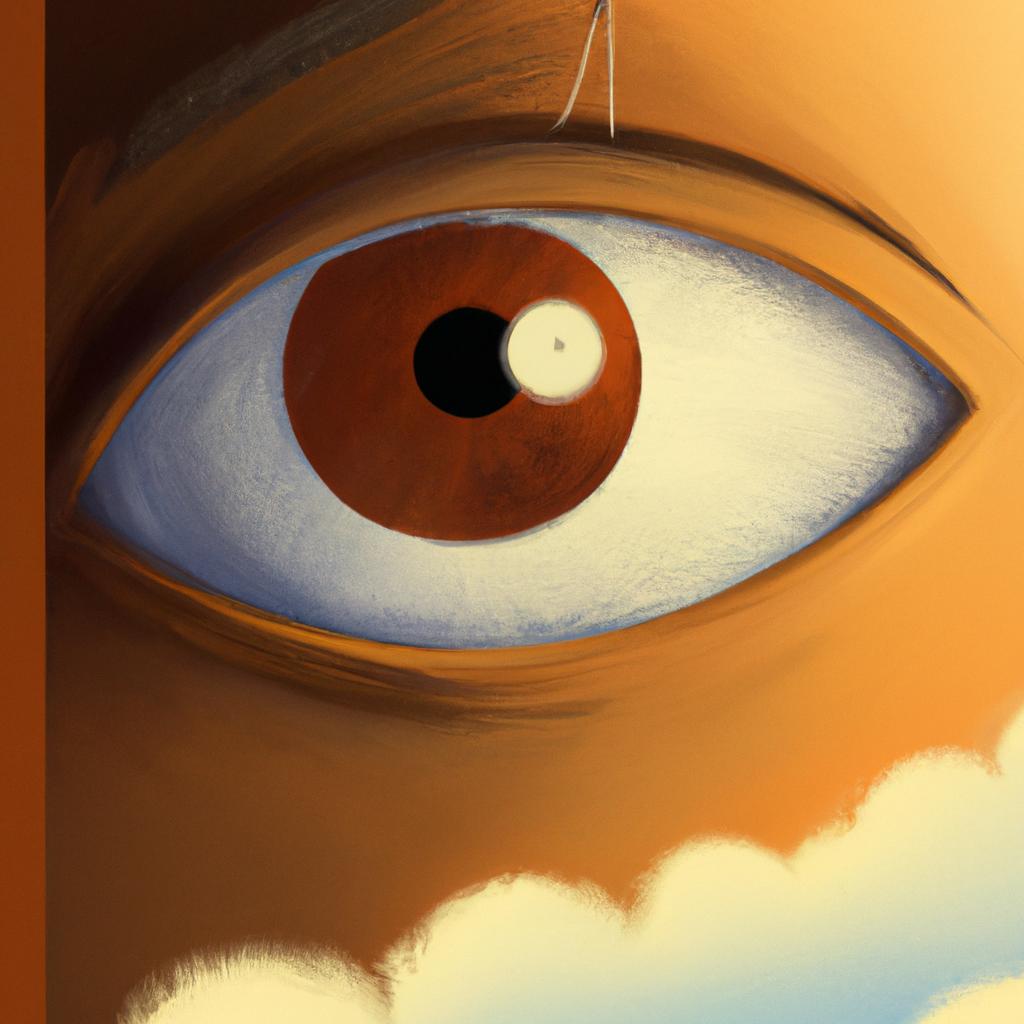 Imagem de capa do post "Descubra o que Significa Sonhar com Olho Machucado!" com um desenho digital