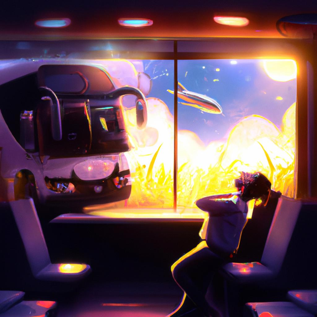 Imagem de capa do post "Sonhar com Ônibus de Viagem: Descubra o que Significa!" com um desenho digital