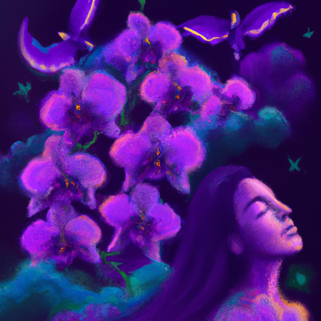 Imagem de capa do post Sonhar com Orquidea Roxa: Descubra seu Significado! com um desenho digital