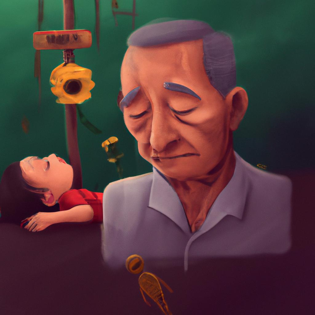 Imagem de capa do post "Sonhar com Pai Morto Conversando: Descubra o Significado!" com um desenho digital