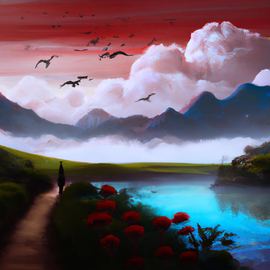 Imagem de capa do post "Sonhar com Paisagem: Descubra o Significado Surpreendente!" com um desenho digital