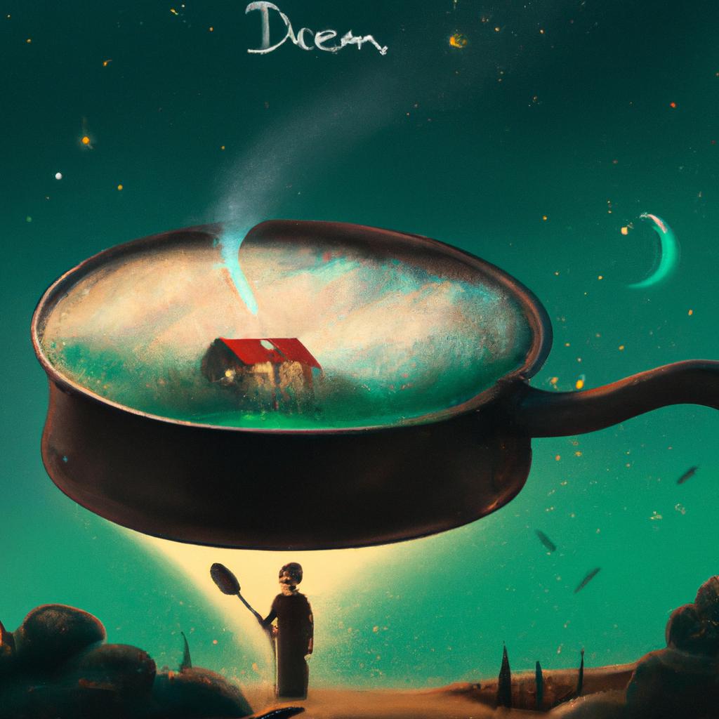 Imagem de capa do post "O que Significa Sonhar com Panela de Ferro?" com um desenho digital