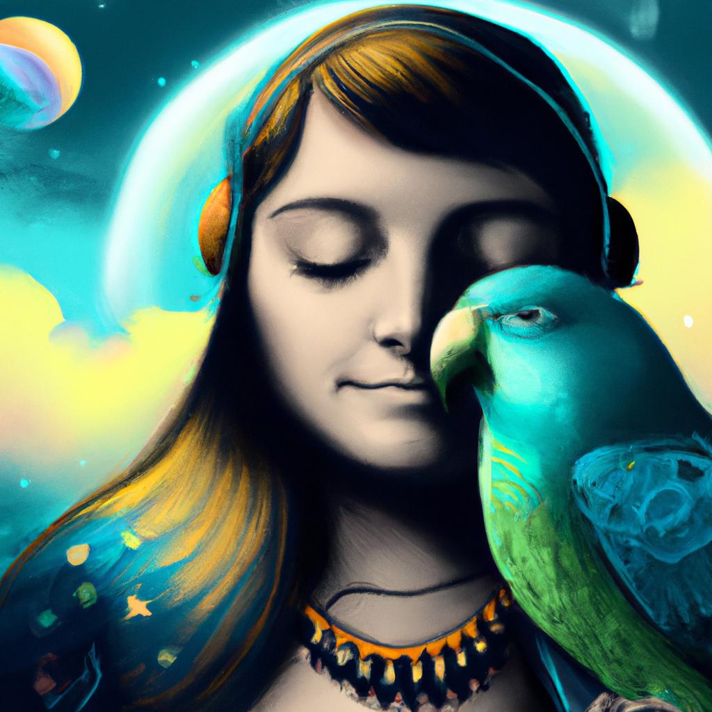 Imagem de capa do post "Significado de Sonhar com Papagaio Azul: Descubra o Que Significa!" com um desenho digital