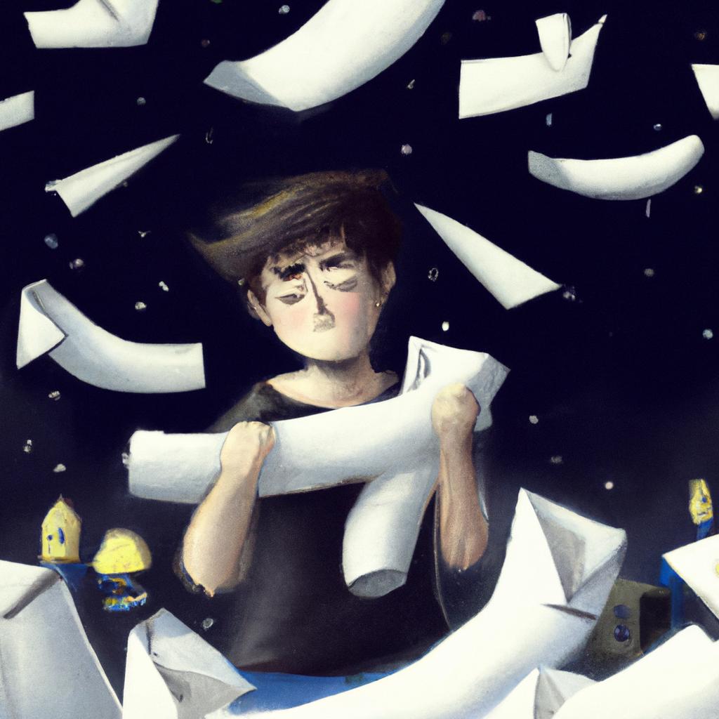 Imagem de capa do post "Descubra o Significado de Sonhar com Papel Rasgado!" com um desenho digital