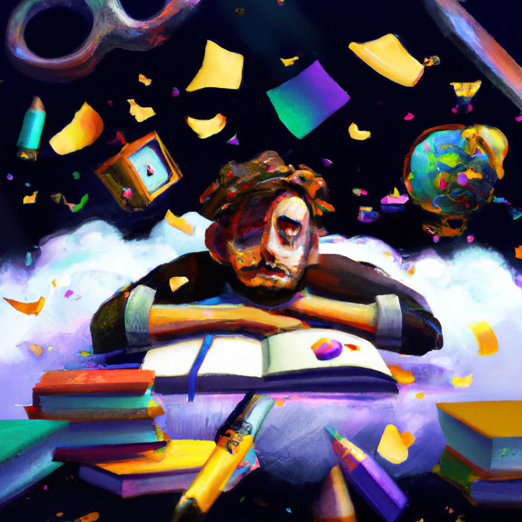 Imagem de capa do post "Sonhar com Papelaria: Descubra o que Significa Agora!" com um desenho digital