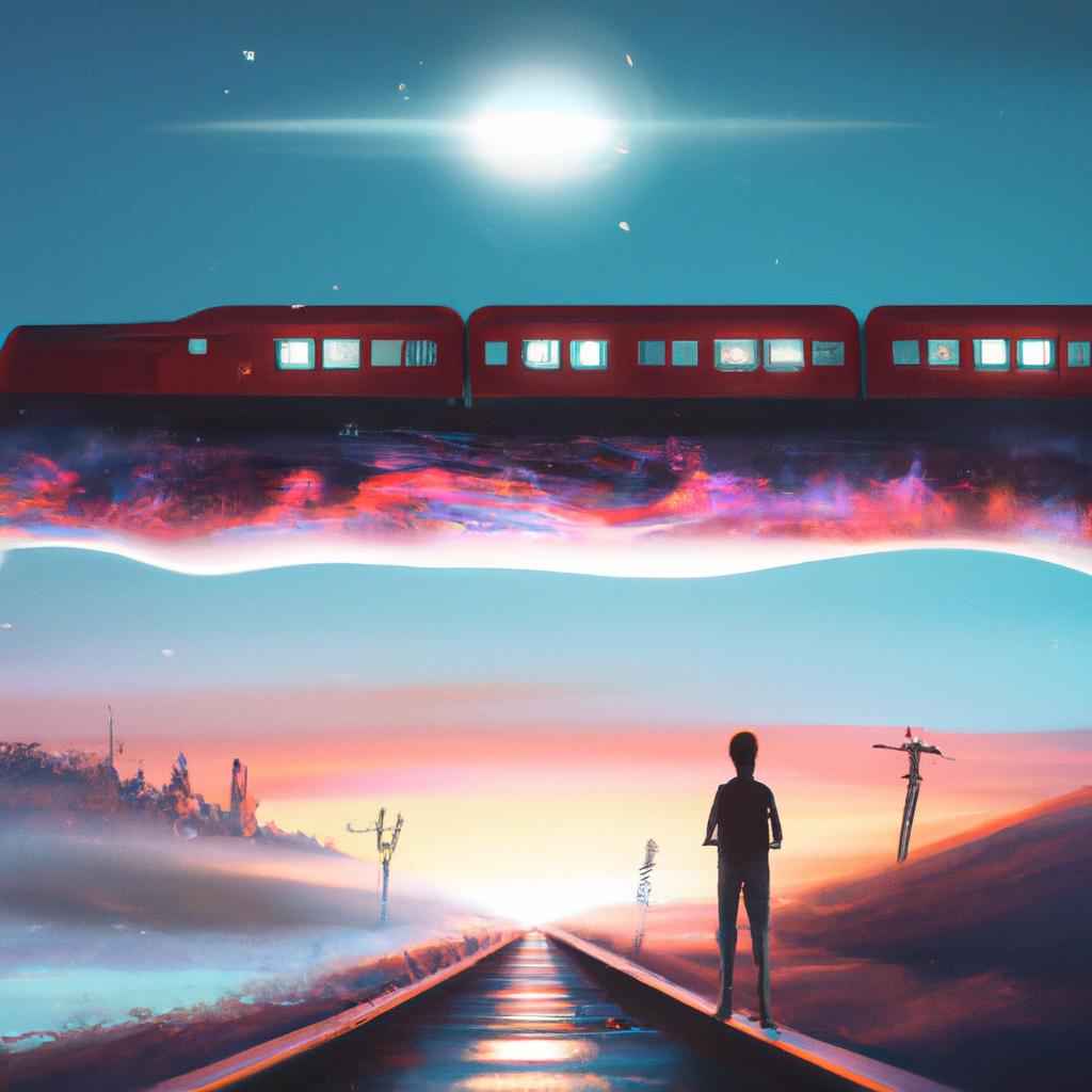 Imagem de capa do post "Sonhando com Passagem de Trem: Entenda o Significado!" com um desenho digital