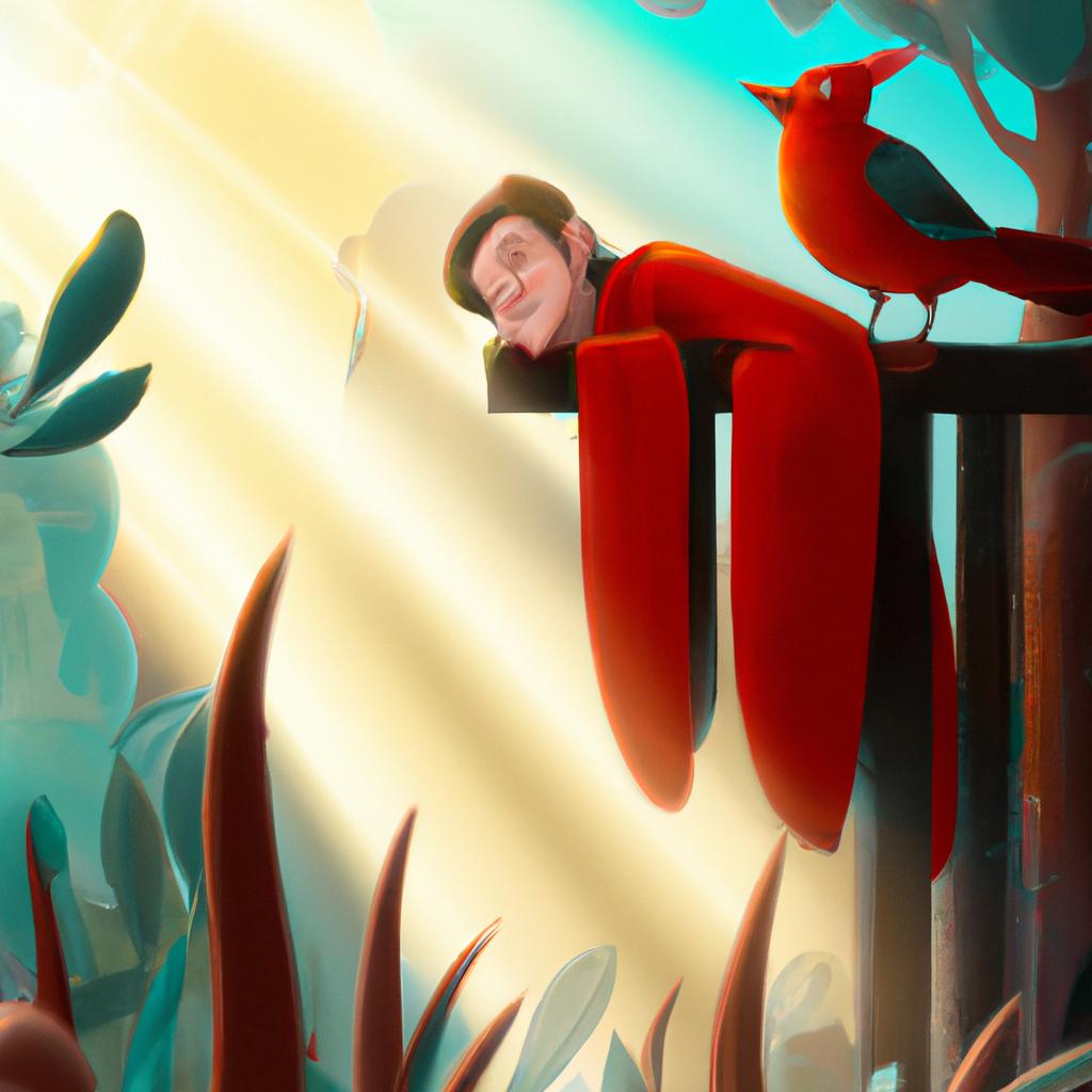 Imagem de capa do post "Descubra o Significado do Sonho com Passaro Vermelho!" com um desenho digital