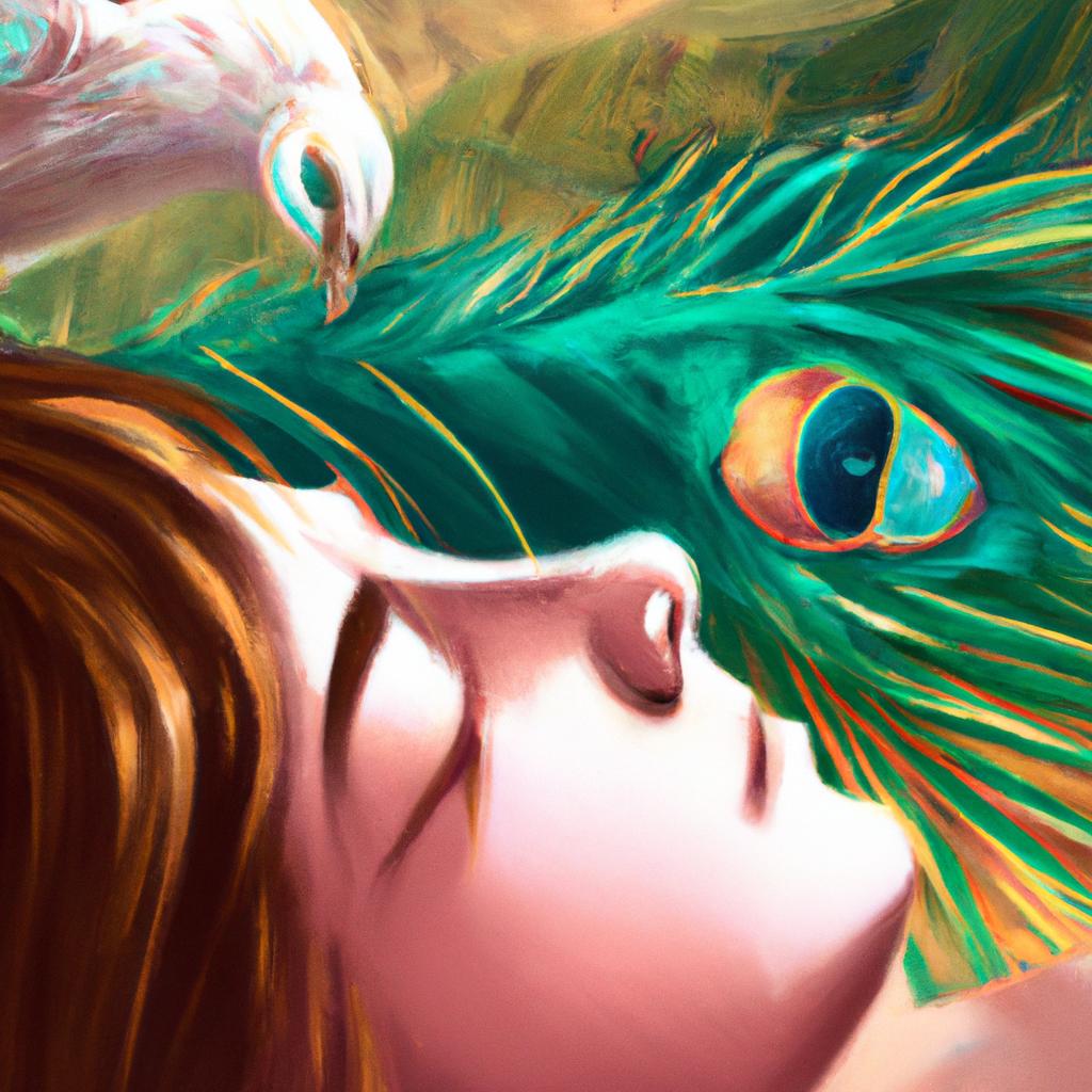Imagem de capa do post "Descubra o que Significa Sonhar com Pavão!" com um desenho digital