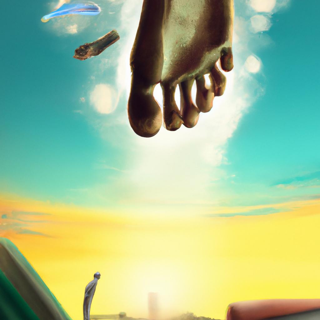 Imagem de capa do post "Descubra o que Significa Sonhar com Pé de Outra Pessoa!" com um desenho digital