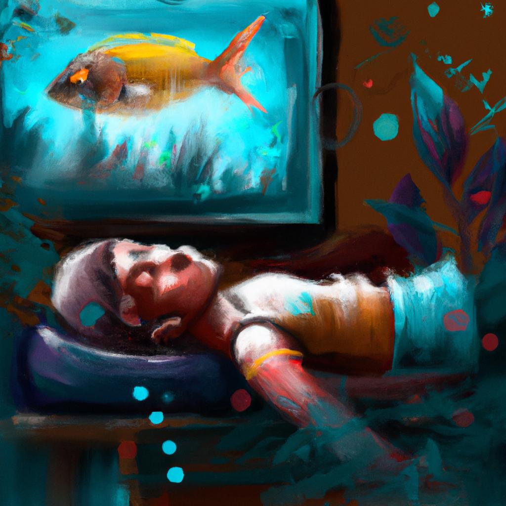 Imagem de capa do post "Descubra o Que Significa Sonhar com Peixe Cozido!" com um desenho digital