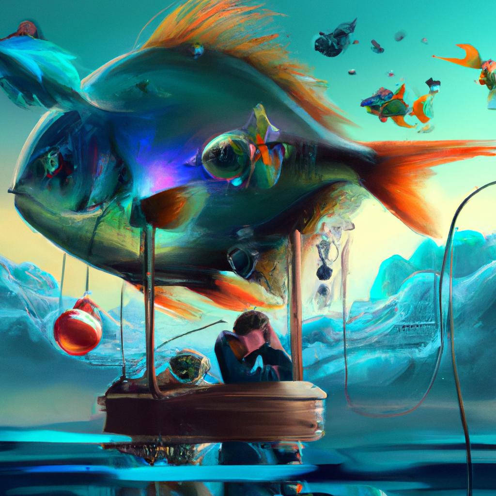 Imagem de capa do post "Descubra o Significado de Sonhar com Peixe Elétrico!" com um desenho digital