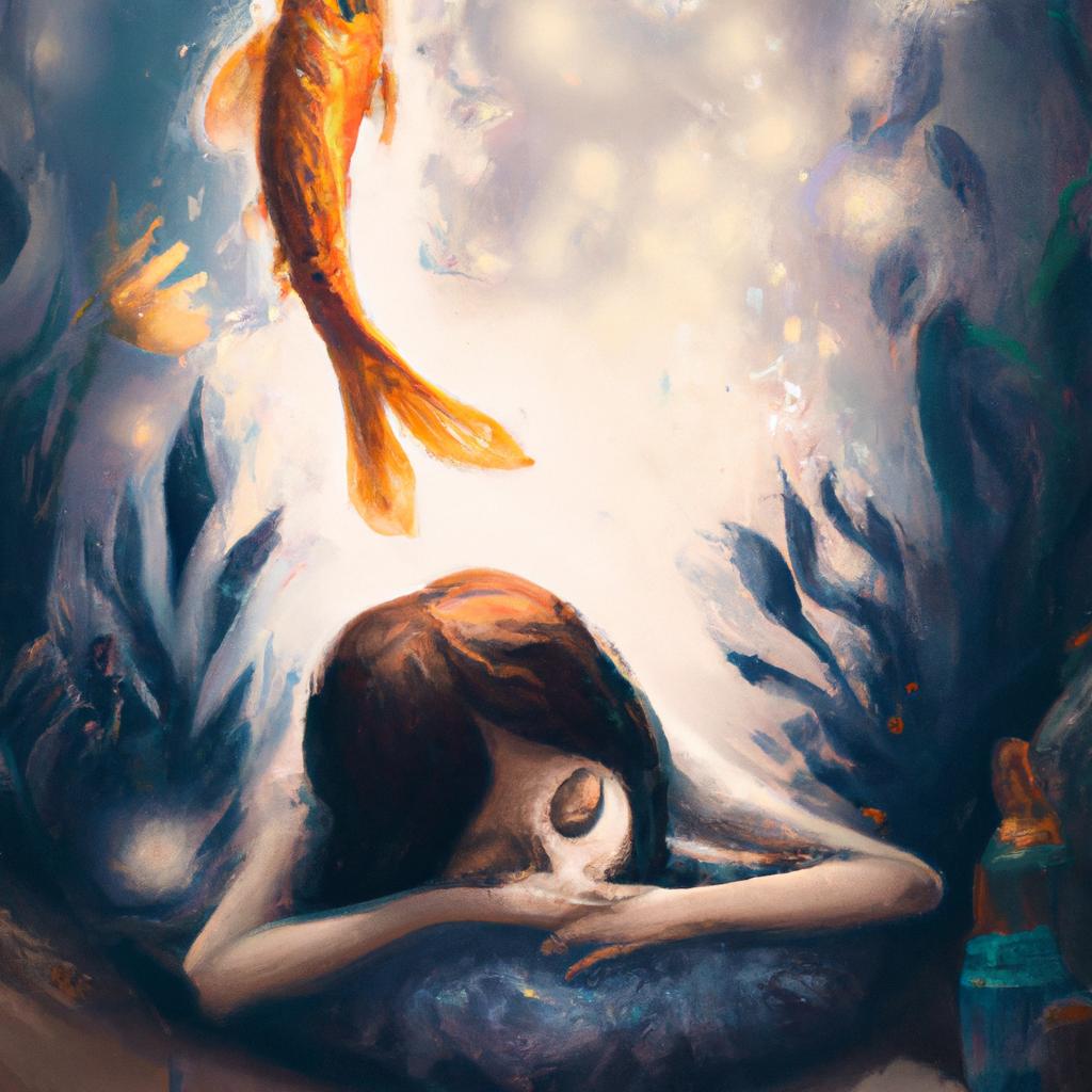 Imagem de capa do post "Sonhar com Peixe Estranho: Entenda o Seu Significado!" com um desenho digital