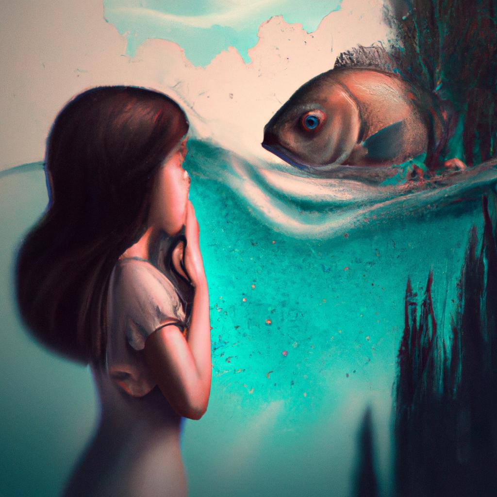 Imagem de capa do post "Sonhar com Peixe Filhote: Descubra o Significado Secreto!" com um desenho digital