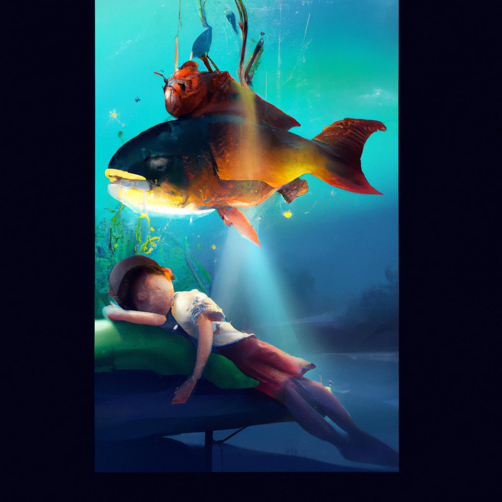 Imagem de capa do post "Sonhar com Peixe Pintado: Descubra o Significado!" com um desenho digital