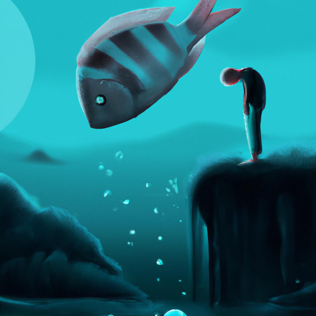 Imagem de capa do post Sonhar com Peixe Quase Morrendo: Descubra o Significado! com um desenho digital