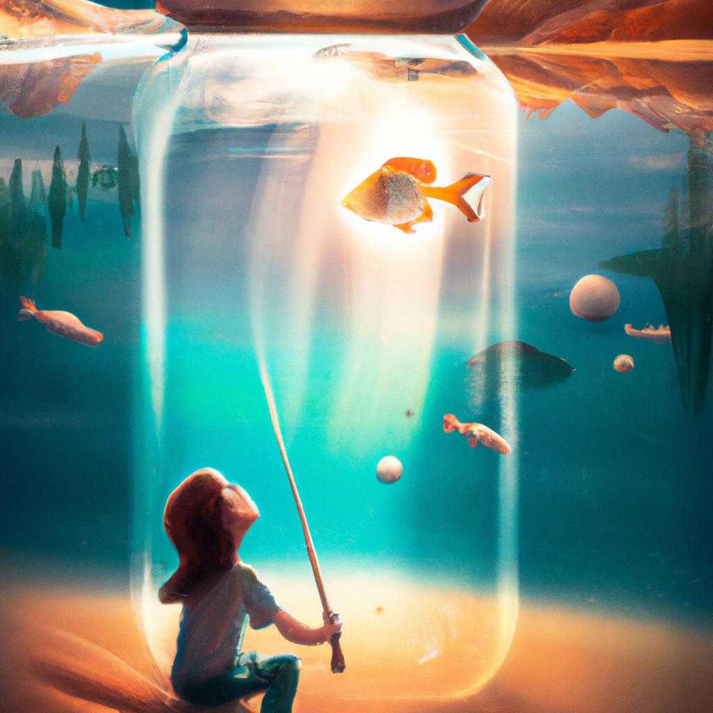 Imagem de capa do post "Sonhar com Peixe Vivo Fora da Água: Descubra o Seu Significado!" com um desenho digital