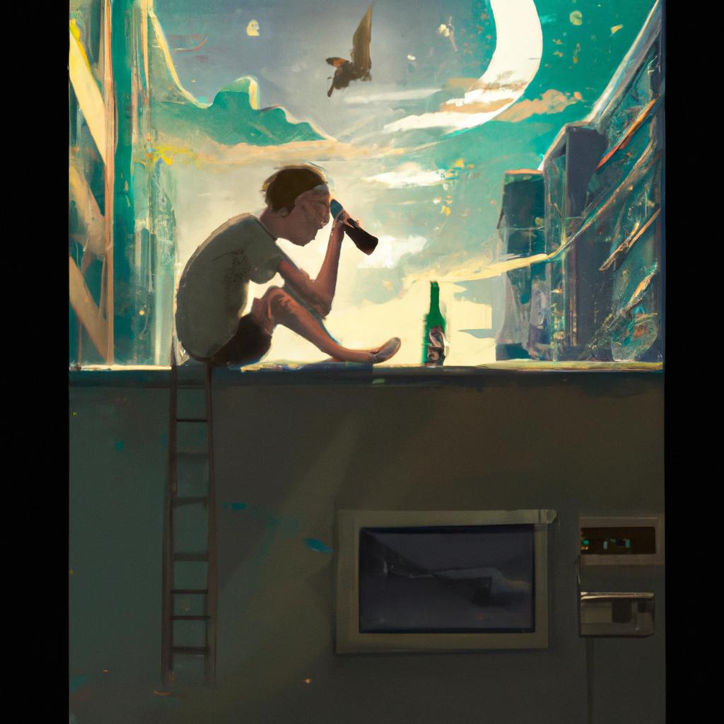 Imagem de capa do post "Sonhar com Pessoa Bebendo: Descubra o Significado Oculto!" com um desenho digital