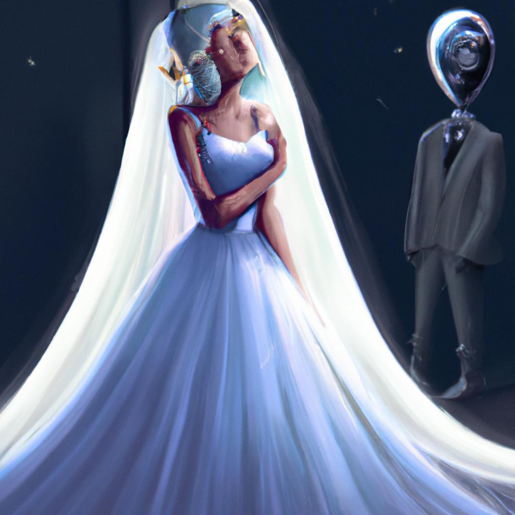 Imagem de capa do post "Sonhar com Pessoa Vestida de Noiva: o Que Significa?" com um desenho digital