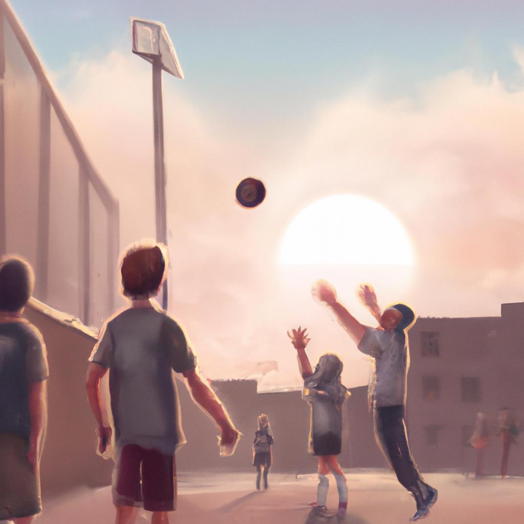 Imagem de capa do post "Descubra o Significado de Sonhar com Pessoas Jogando Bola!" com um desenho digital