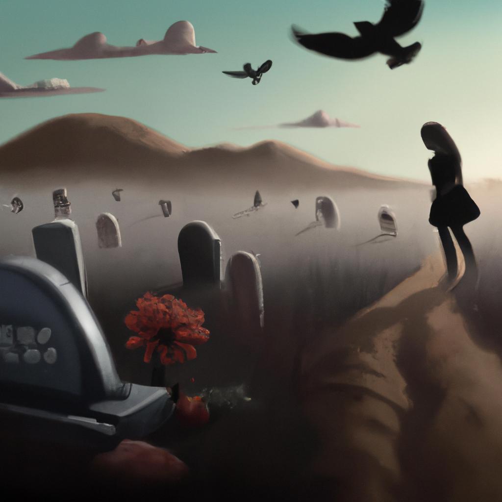Imagem de capa do post "Sonhar com Pessoas Mortas Desconhecidas: Entenda o Significado!" com um desenho digital